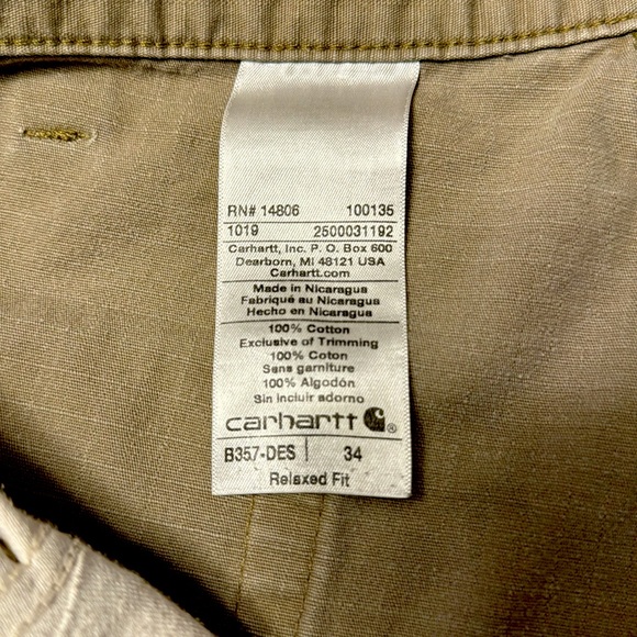 Carhartt - Tan Shorts - Size 34 - Picture 3 of 5
